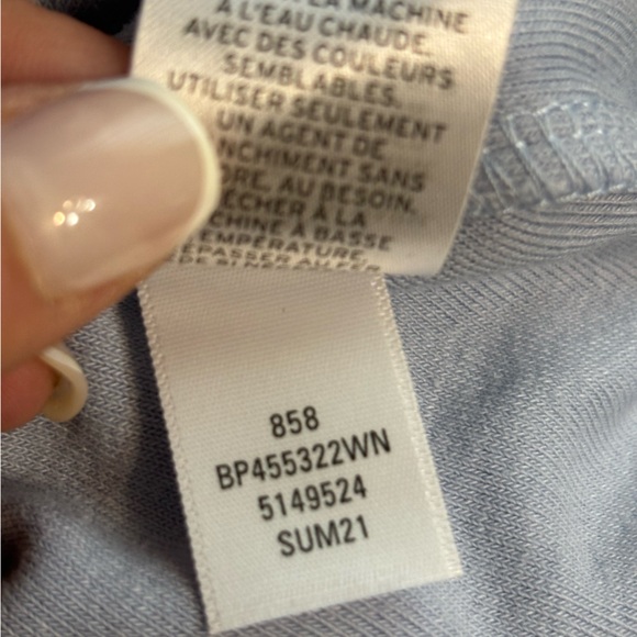 BP NORDSTROMS Blue Terry Cloth Cropped Tank Top, Scoop Neck - Picture 7 of 7